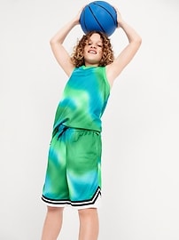 Image number 4 showing, Knee Length Mesh Basketball Shorts for Boys