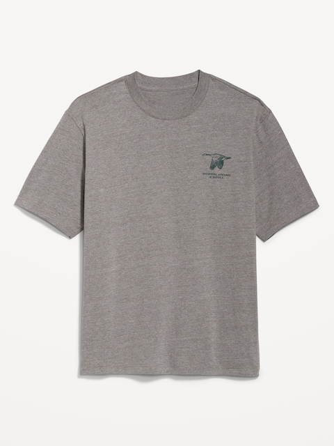 Heavyweight Crew-Neck Graphic T-Shirt - Gray