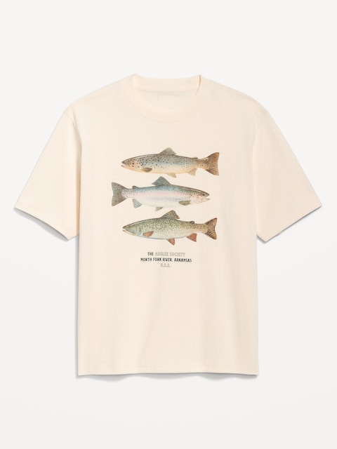 Heavyweight Crew-Neck Graphic T-Shirt - White