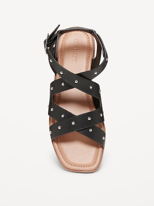 View large product image 2 of 4. Faux-Leather Gladiator Sandals for Girls