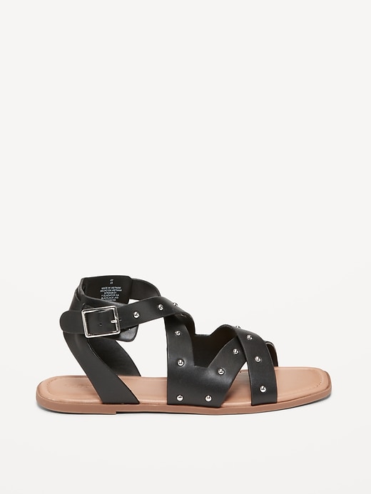 Image number 3 showing, Faux-Leather Gladiator Sandals for Girls