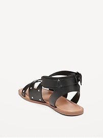 View large product image 4 of 4. Faux-Leather Gladiator Sandals for Girls