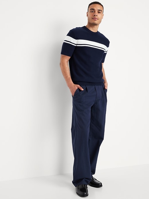 Image number 3 showing, Short-Sleeve Striped Sweater