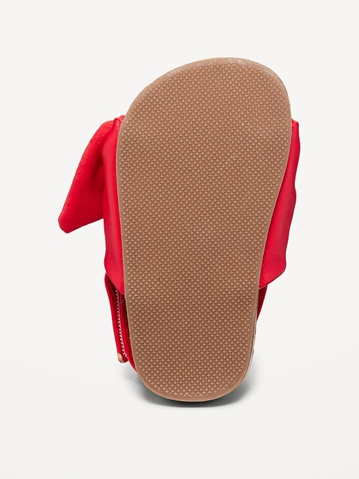 Image number 4 showing, Faux-Leather Bow-Front Sandals for Baby