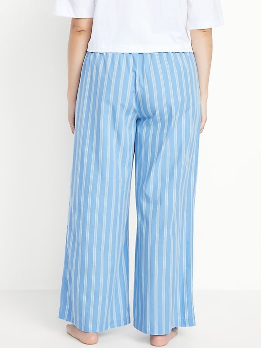Image number 6 showing, Poplin Wide-Leg Pajama Pants