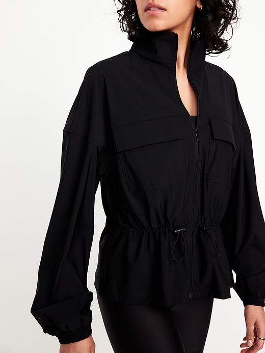 Image number 4 showing, SleekTech Oversized Cinched-Waist Jacket