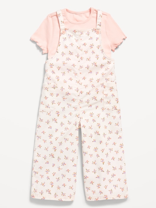 View large product image 2 of 3. Short-Sleeve T-Shirt and Jumpsuit Set for Toddler Girls