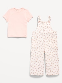 View large product image 3 of 3. Short-Sleeve T-Shirt and Jumpsuit Set for Toddler Girls