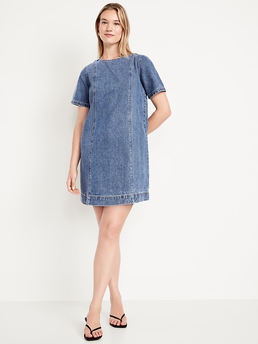 Image number 3 showing, Denim Mini Dress