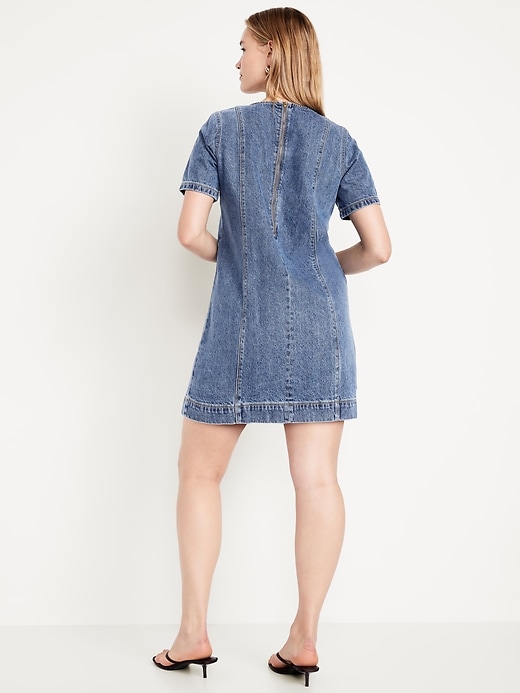 Image number 4 showing, Denim Mini Dress