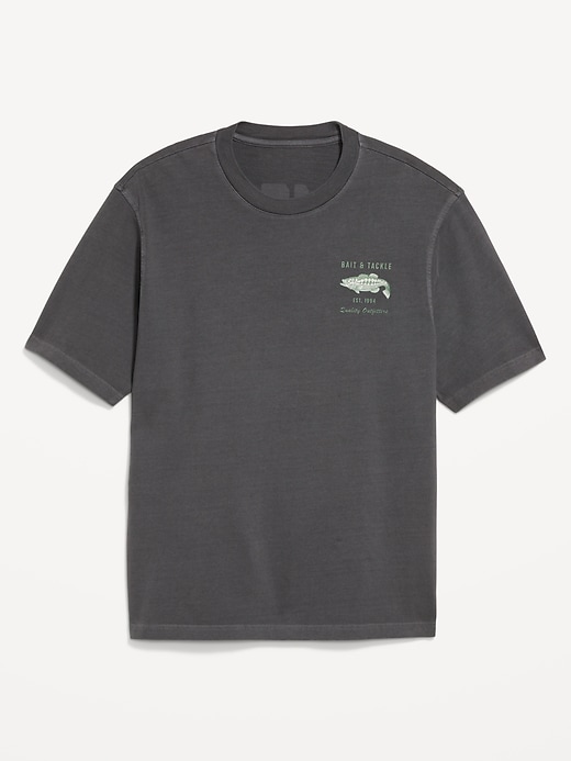 Image number 1 showing, Heavyweight Crew-Neck Graphic T-Shirt