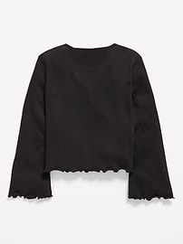 Image number 3 showing, Long-Sleeve Tie-Bow Front Top for Girls