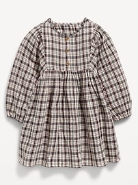 Image number 1 showing, Long-Sleeve Plaid Dress for Toddler Girls