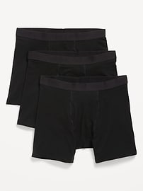 L'image numéro 1 présente Caleçons boxeurs ultra-doux (paquet de 3), entrejambe de 16 cm