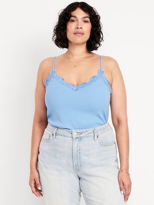 Image number 6 showing, Lace-Trim Cami Tank Top