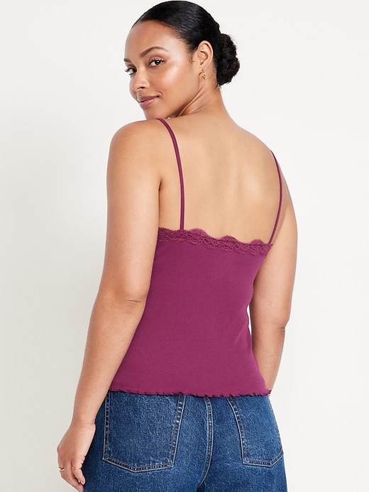 Image number 5 showing, Lace-Trim Cami Tank Top