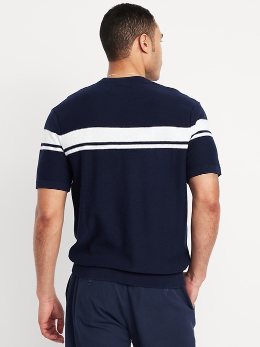 Image number 2 showing, Short-Sleeve Striped Sweater