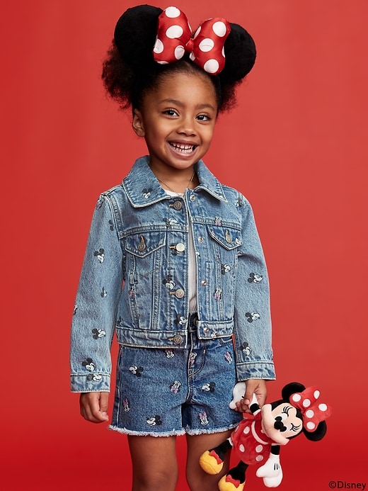 View large product image 1 of 2. Old Navy x Disney© Printed Cropped Trucker Jean Jacket for Toddler Girls