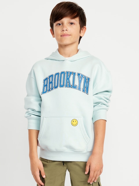 Favorite Fleece Oversized Graphic Fleece Pullover Hoodie for Boys