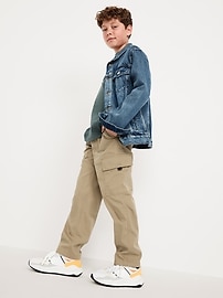 View large product image 3 of 3. Loose Pull-On Cargo Tech Taper Pants for Boys