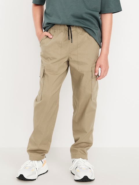 Loose Pull-On Cargo Tech Taper Pants for Boys