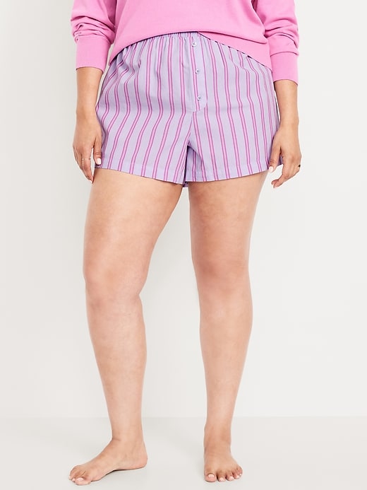 Image number 7 showing, Poplin Boxer Pajama Shorts