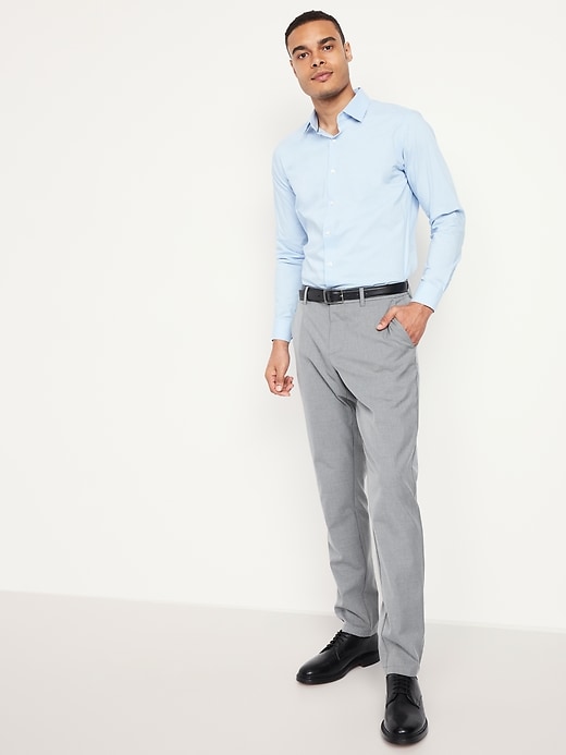 L'image numéro 3 présente Pantalon habillé droit années 90 à Extensibilité intégrée