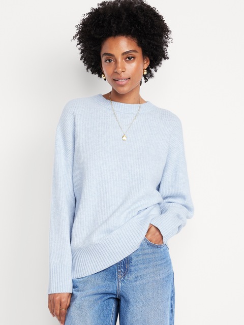 SoSoft Crew-Neck Tunic Sweater - Contrail