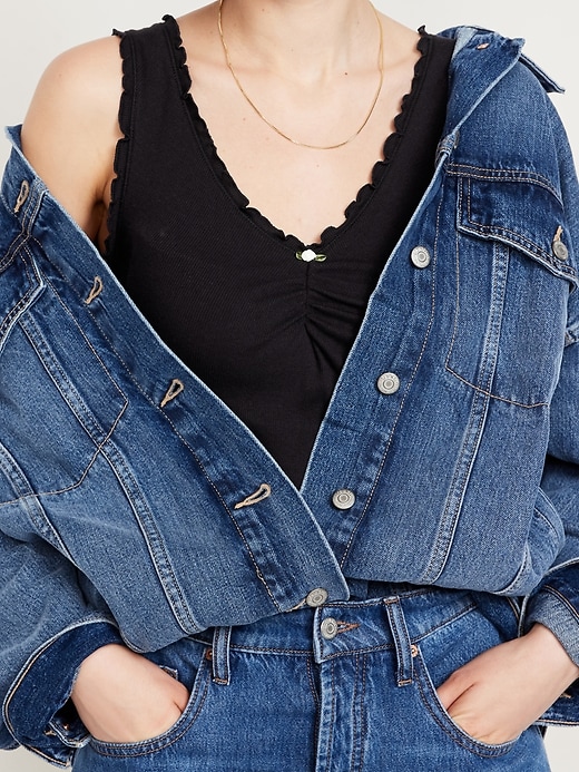 Image number 3 showing, Cinched Rib-Knit Tank Top