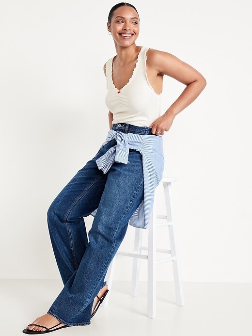 Image number 3 showing, Cinched Rib-Knit Tank Top