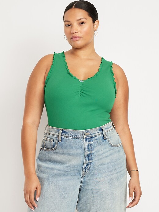 Image number 7 showing, Cinched Rib-Knit Tank Top