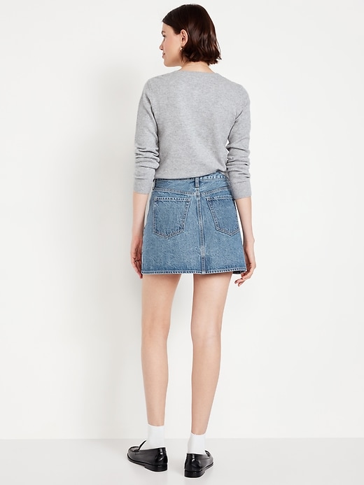 Image number 3 showing, High-Waisted OG Jean Mini Skirt