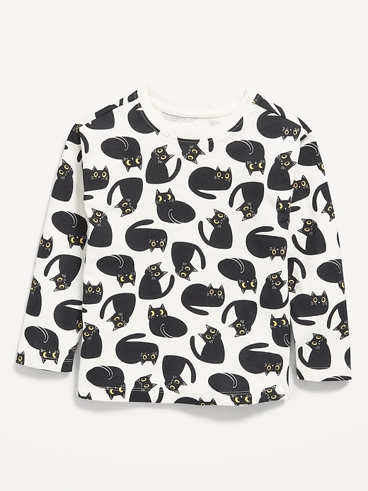 View large product image 1 of 2. Printed Long-Sleeve T-Shirt for Toddler Girls