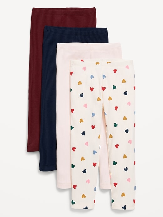 View large product image 1 of 3. Ribbed Leggings 4-Pack for Toddler Girls