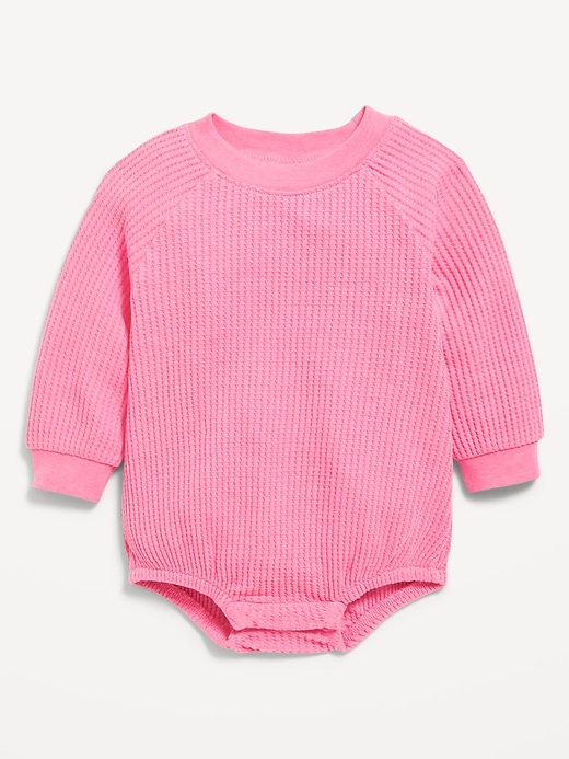 View large product image 1 of 1. Long-Sleeve Fleece One-Piece Romper for Baby