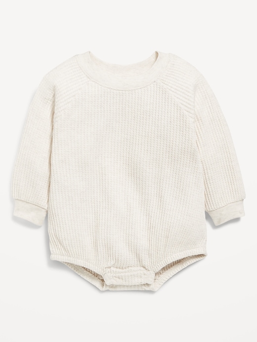 View large product image 1 of 1. Long-Sleeve Fleece One-Piece Romper for Baby