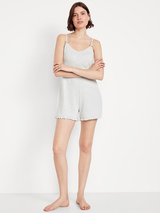 Image number 1 showing, Pointelle Pajama Romper