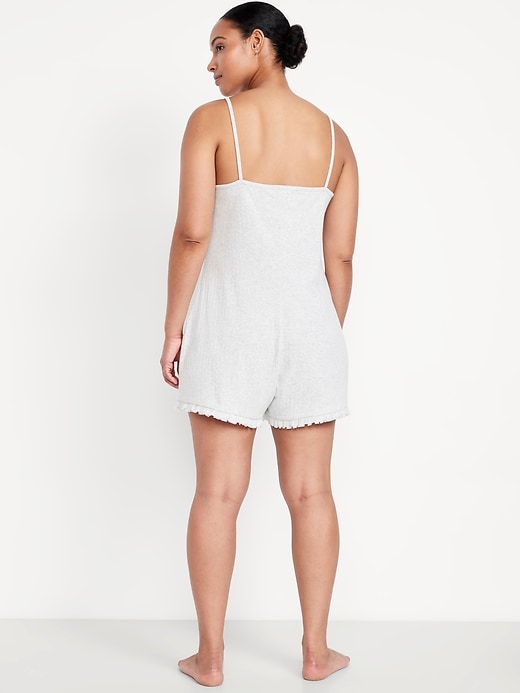Image number 6 showing, Pointelle Pajama Romper
