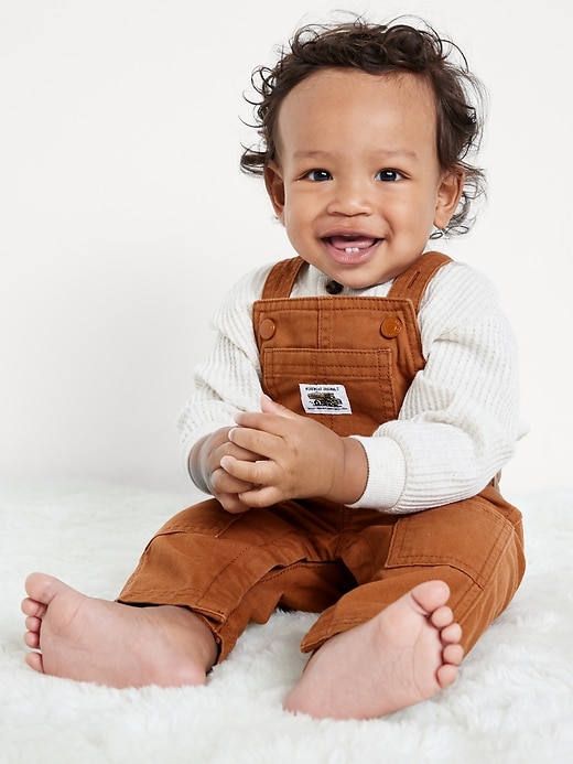 View large product image 1 of 2. Twill Overalls for Baby
