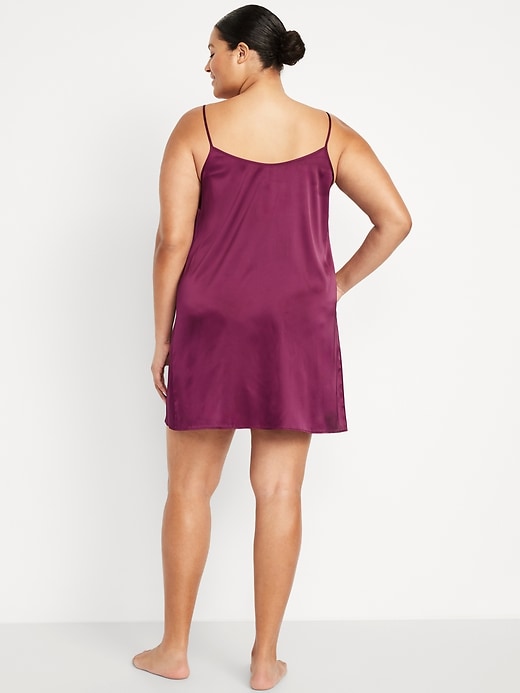 Image number 5 showing, Lace-Trim Satin Nightgown