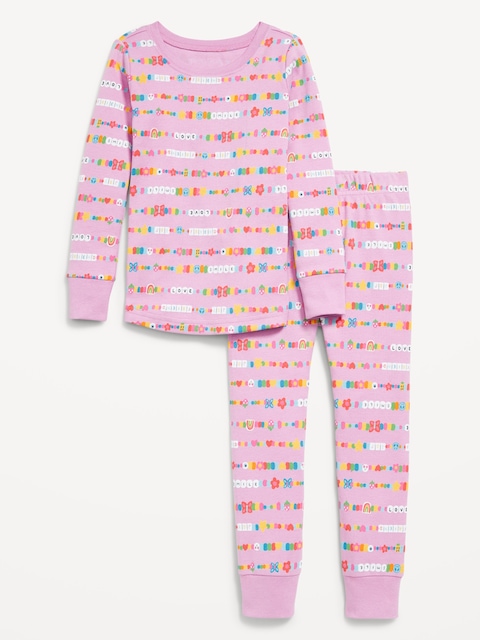 Printed Snug-Fit Pajama Set for Toddler & Baby - Lavender Dream