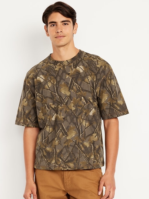Image number 1 showing, Garment-Dyed Cropped T-Shirt
