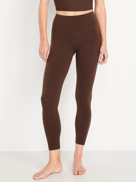 High-Waisted StudioSmooth 7/8 Leggings - Black Coffee