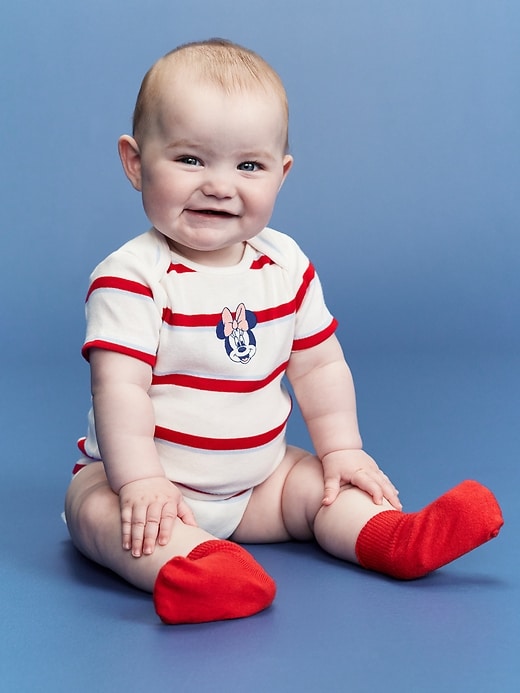 View large product image 1 of 4. Old Navy x Disney© Minnie Mouse Short-Sleeve Bodysuit for Baby
