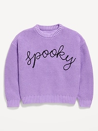 Image number 2 showing, Oversized Crew-Neck Sweater for Girls