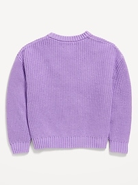 View large product image 3 of 3. Oversized Crew-Neck Sweater for Girls