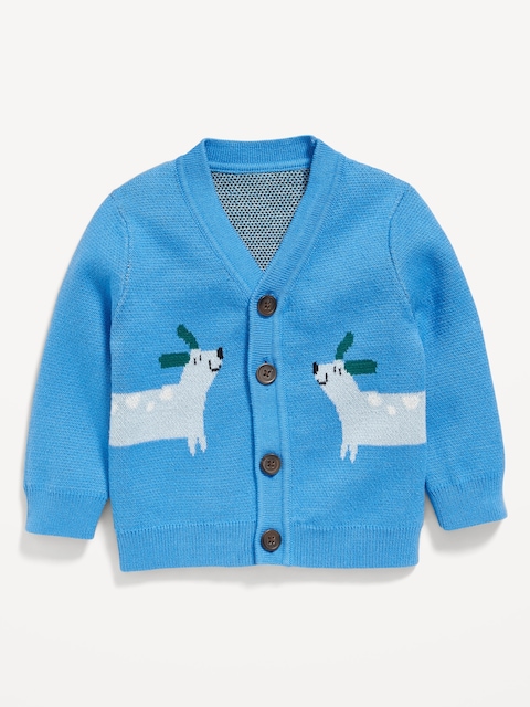 Graphic Cardigan Sweater for Baby - Blue