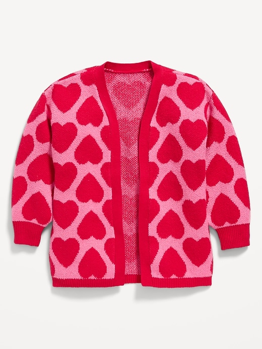 View large product image 2 of 2. SoSoft Printed Open-Front Tunic Sweater for Toddler Girls