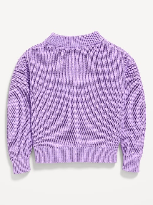 View large product image 2 of 2. Long-Sleeve Embroidered Sweater for Toddler Girls