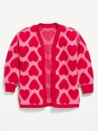 Image number 2 showing, SoSoft Printed Open-Front Tunic Sweater for Toddler Girls